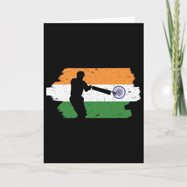 Carte Maillot d'équipe de fans nationaux de cricket d'In (Devant)