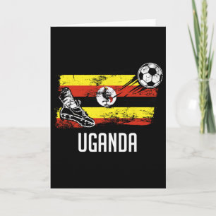 Carte Maillot drapeau ougandais Équipe de football ougan