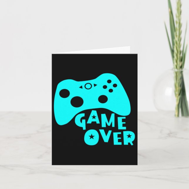 Carte Maillot Joueurs de jeu vidéo Game Over  (Devant)