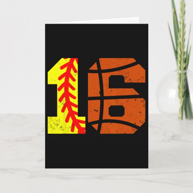 Carte Maillot numéro 16 Softll Sketll Drôle 16e annivers (Devant)