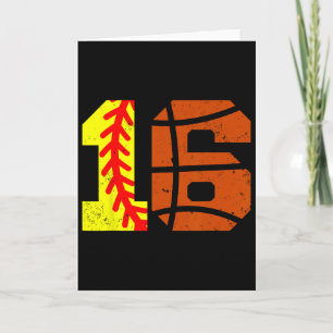 Carte Maillot numéro 16 Softll Sketll Drôle de 16e anniv