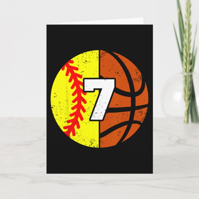 Carte Maillot Numéro 7 Softll Sketll Drôle 7e Anniversai (Devant)