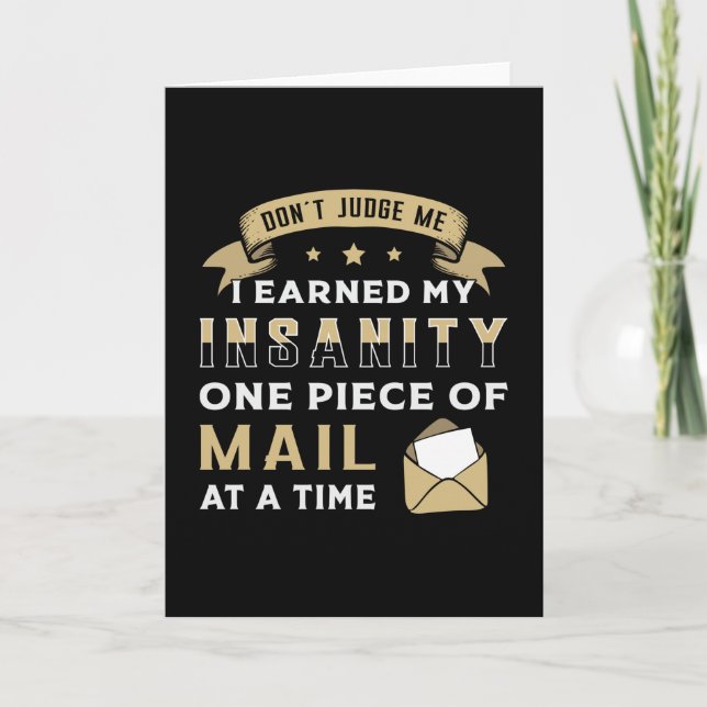 Carte Mailman Day Postman Mail Post Offre d'emploi (Devant)