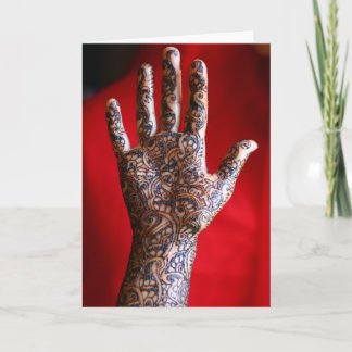 Carte Main de henné de Mehndi