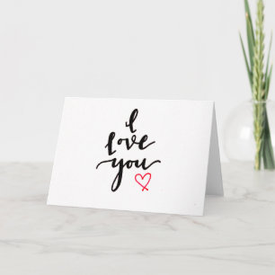 Carte Main dessinée I Love You Appreciation Card