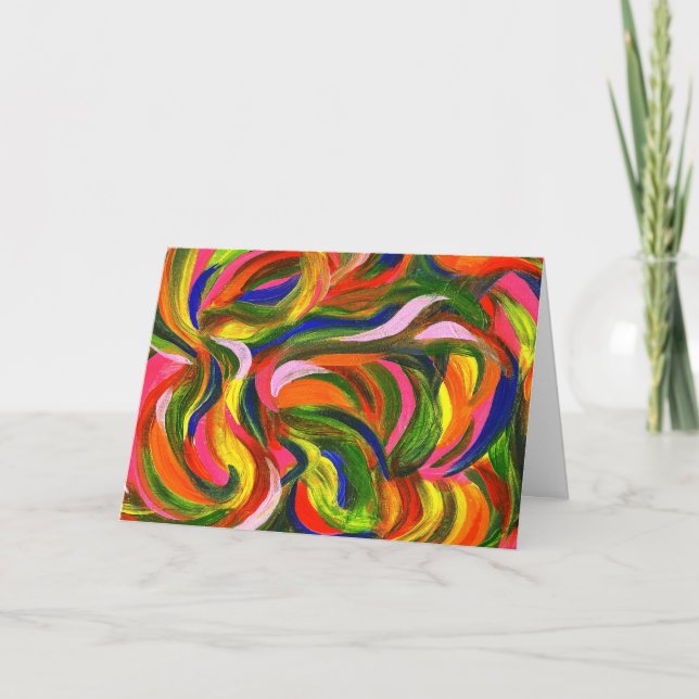 Carte Main sur la peinture Abstraite de Julia Morrill (Devant)