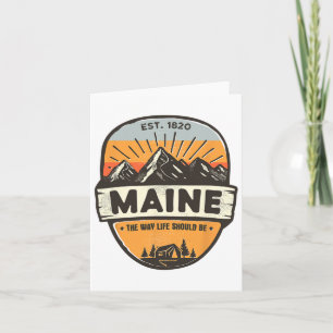 Carte Maine La façon dont la vie devrait être Vintage Re