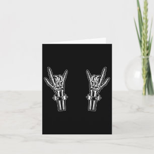 Carte Mains de squelette Rock And Roll, Rockez, Rocker d