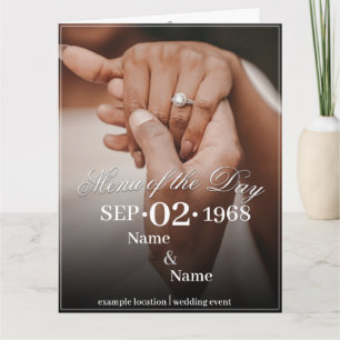 Carte Mains d'un couple Mariage coloré avec anneau