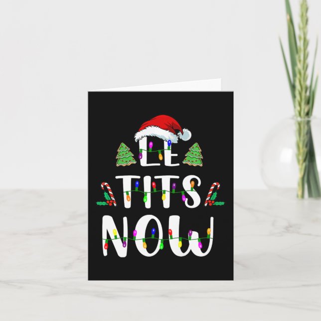 Carte Maintenant Noël Laissez Neige Fun Fun Fun Fun (Devant)