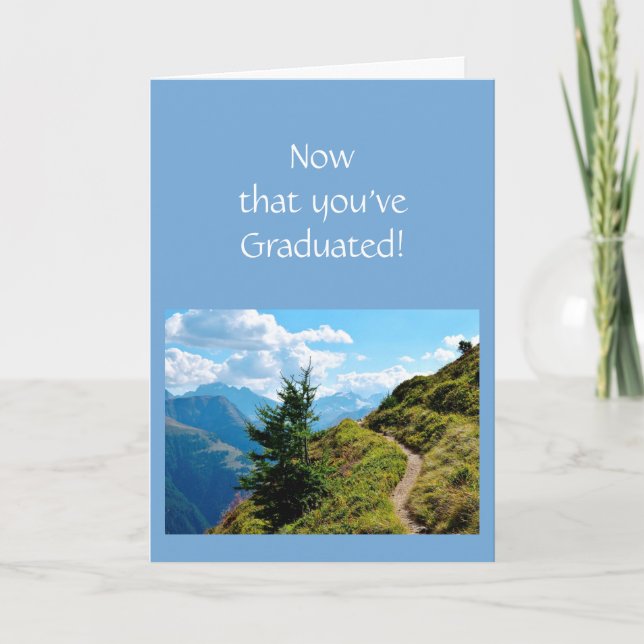 Carte Maintenant que vous êtes diplômé au-dessus du mond (Devant)