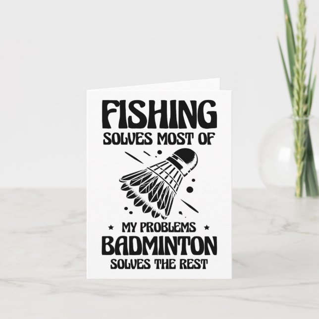 Carte Mais dans ma tête, je joue à Badminton Player Shut (Devant)