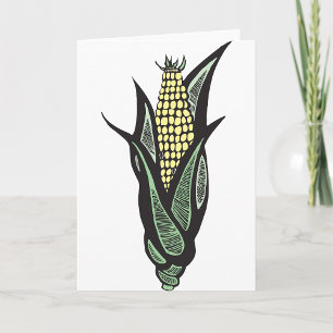 Carte Maïs en Épi Ferme Rustique Légume