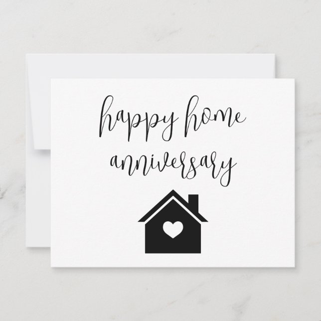 Carte Maison à cœur gras Maison Anniversaire (Devant)
