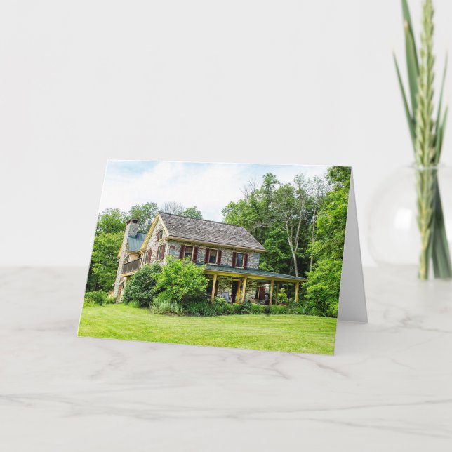 Carte maison agrandie vue inclinée - option pas de logo (Devant)