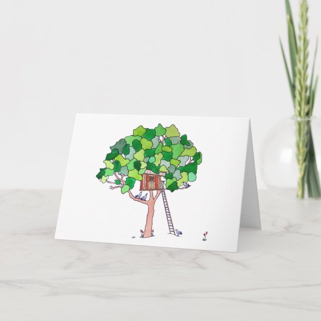 Carte Maison dans l'arbre, Vierge (Devant)