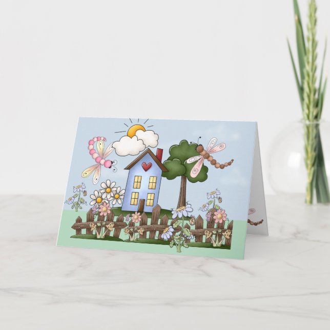 Carte Maison dans le soleil Fête des Mères (Devant)