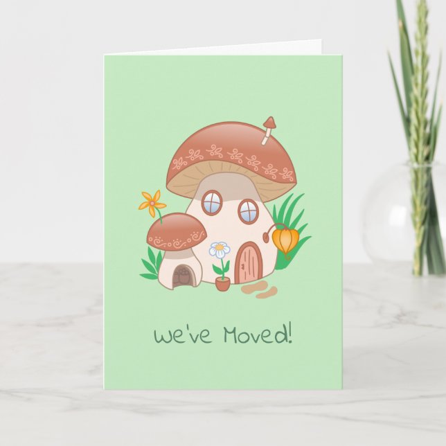 Carte Maison de champignons de Fée Whimsical Nous avons  (Devant)