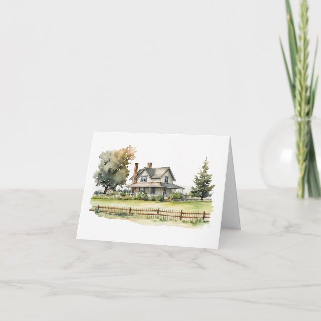 Carte Maison de ferme ancienne avec clôture de picket Cl (Devant)