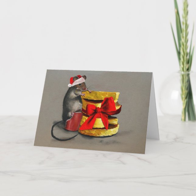 Carte Maison de la souris Noël (Devant)