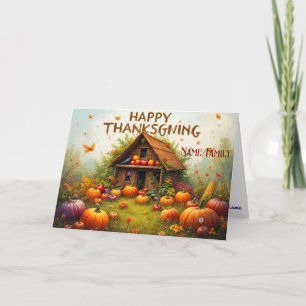 Carte Maison de légumes de Thanksgiving