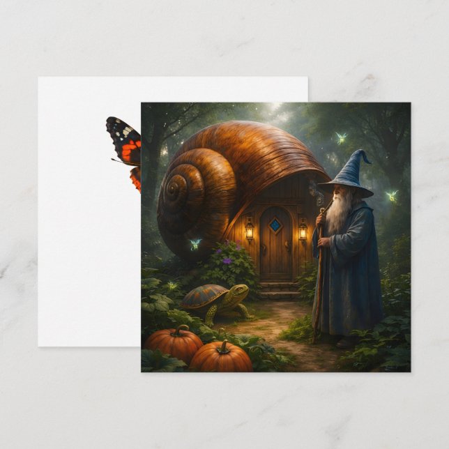 Carte Maison de l'escargot fantaisiste de remise des dip (Devant / Derrière)