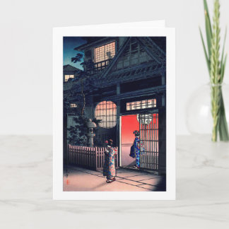 Carte Maison de thé à la nuit, Tsuchiya Koitsu, Coupe de