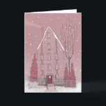 Carte Maison d'hiver<br><div class="desc">Home sweet home ! Usually I don't give any text on postcards because I think the best text needs to be personal with all feeling,  so only you can write :) Be creative !</div>