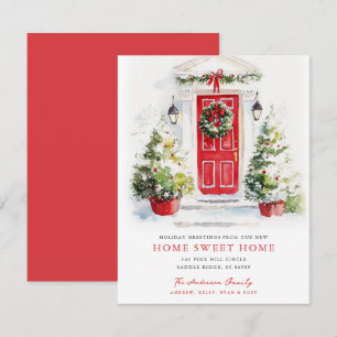 Carte Maison Douce Maison Porte Rouge Rustique