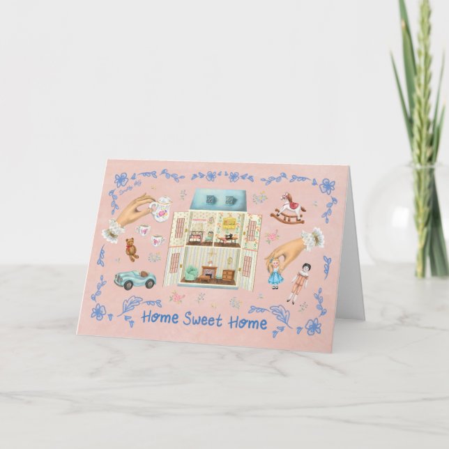 Carte Maison Douce Maison Rêve de Maison de Poupée (Devant)