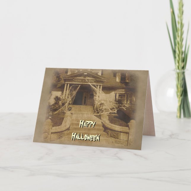 Carte Maison hantée à Halloween (Devant)