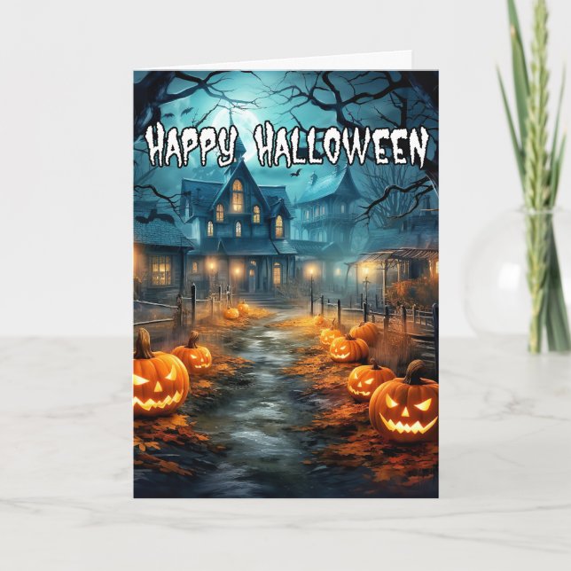 Carte Maison hantée de Citrouilles Sinister Happy Hallow (Devant)