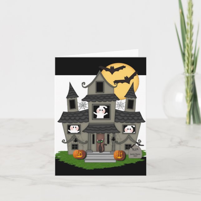 Carte Maison hantée d'Halloween (Devant)