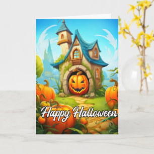 Carte Maison Hantée Festive Bonne Halloween