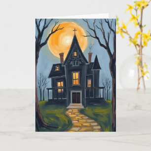 Carte Maison Hantée Halloween Effrayant