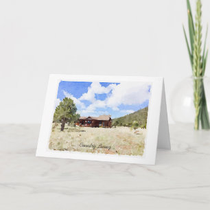 Carte Maison individuelle Vie rurale Aquarelle