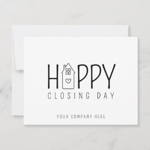 Carte Maison Mignonne Jour de Clôture Heureux