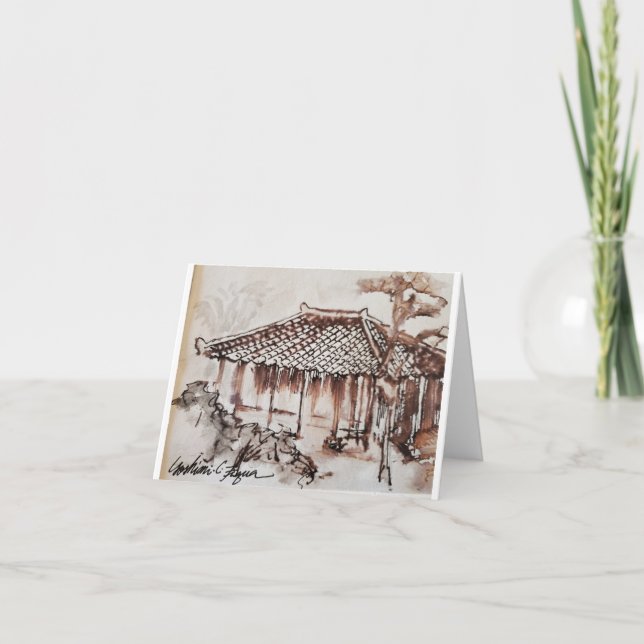 Carte Maison traditionnelle okinawaïenne (Japon) (Devant)