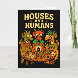 Carte Maisons Et Humains Drôle De Rpg Geek Nerd Gamers H