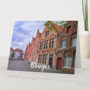 Carte Maisons médiévales en briques colorées à Bruges, B