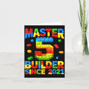 Carte Maître constructeur 5e anniversaire 2021 5 ans
