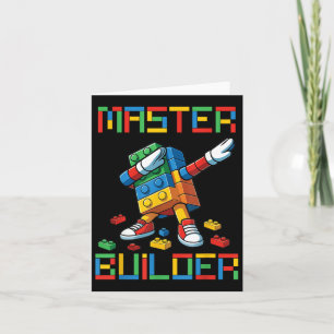 Carte Maître Constructeur Tee Dabbing Blocs Briques Cons