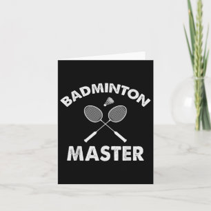 Carte Maître de badminton Joueur de badminton drôle Vola