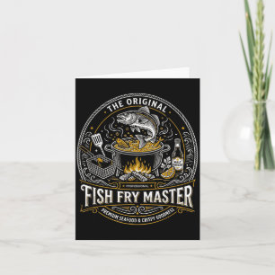 Carte Maître de friture de poisson cuisinier de fruits d