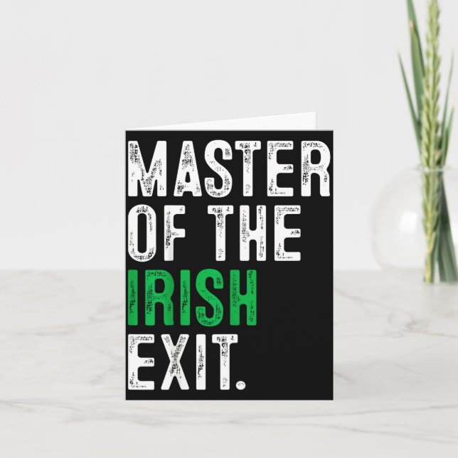 Carte Maître de la sortie irlandaise de la Saint-Patrick (Devant)