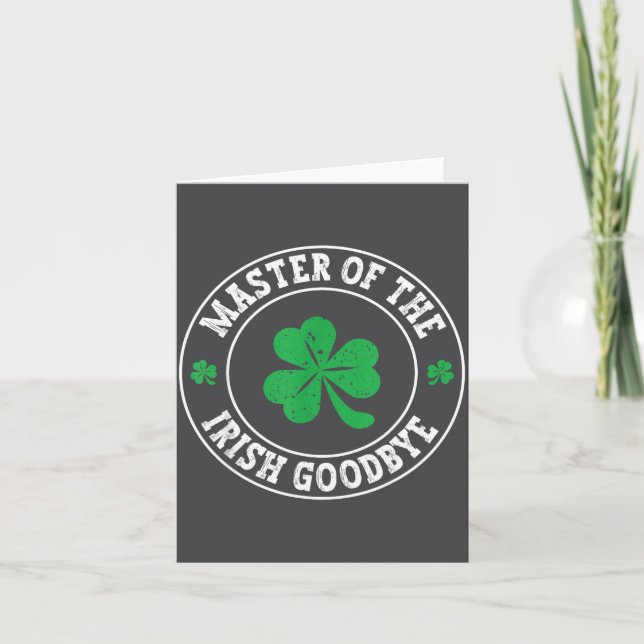 Carte Maître De L'Adieu Irlandais St Patrick's Day  (Devant)