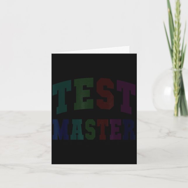 Carte Maître de test drôle journée de test mode professe (Devant)