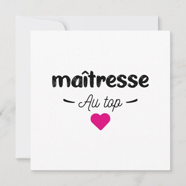 Carte Maitresse au top (Devant)