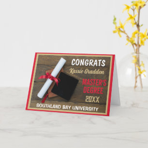 Carte Maîtrise ! Félicitations diplômé PERSONNALISÉ 