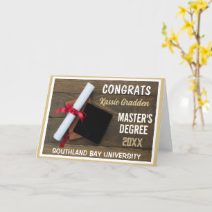 Carte Maîtrise ! Félicitations diplômé PERSONNALISÉ